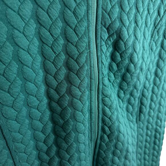 Liberty Lane Green Lightweight Full Zip Mock Neck Quilted Vest Pockets Size XL - Picture 3 of 8